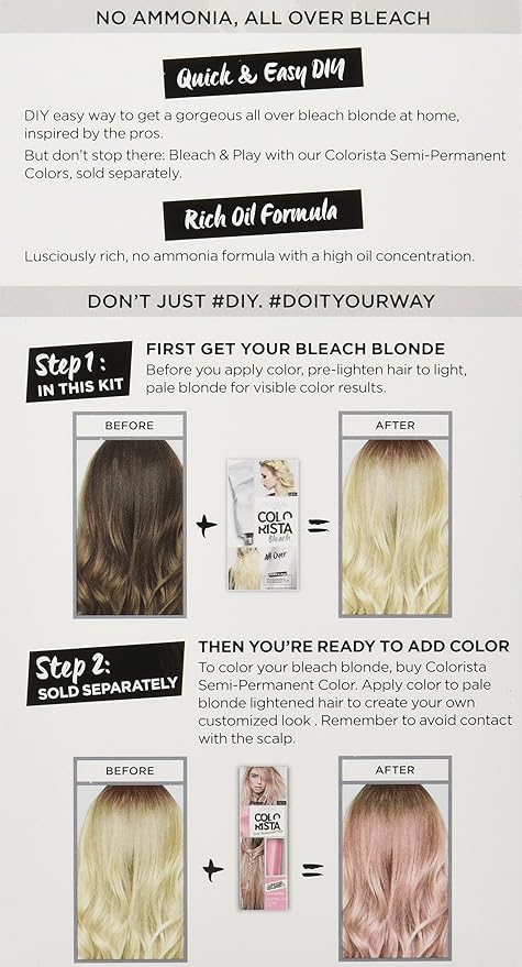 L'Oreal Paris Colorista Bleach, All Over (Pack of 2)