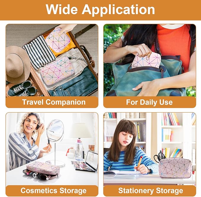 Period Bag for Teen Girls, Leather Sanitary Napkin Storage Bag, Portable Menstrual Pad Bag Period Pads Pouch, Small Make Up Bags