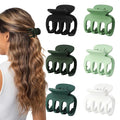 6 Pcs Hair Clips Small Claw Clips for Thin Hair Medium Matte Non-slip Hair Accessories for Women and Girls (Green)