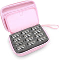 CASEMATIX Clipper Guard Holder With 12 Blade Case Slots - Compatible With Oster, Andis, BaBylissPRO, Wahl - Metal Blade Holder Top Pocket - Case Only