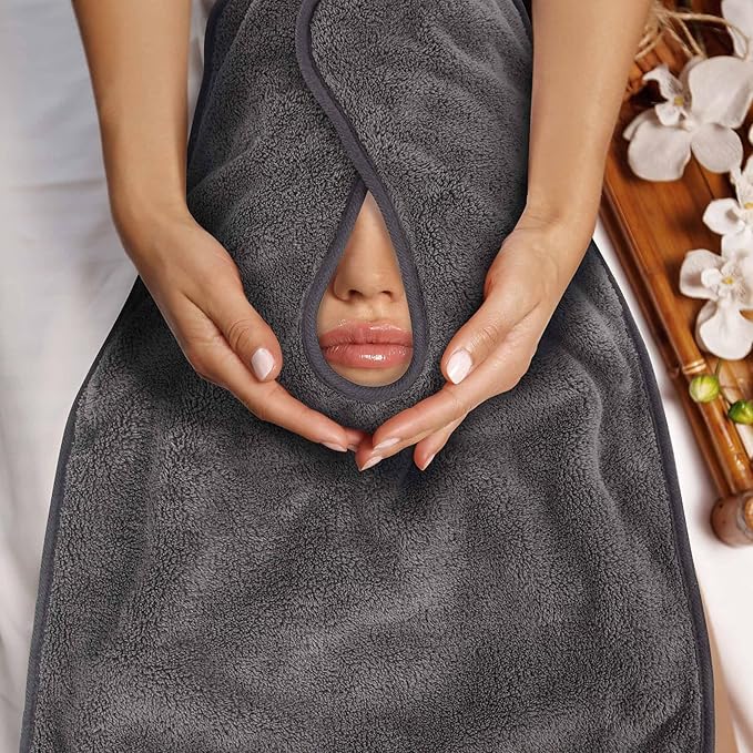 3 Pack Soft, Extra Thick Spa Towels - Microfiber Facial Towels for Professional Estheticians