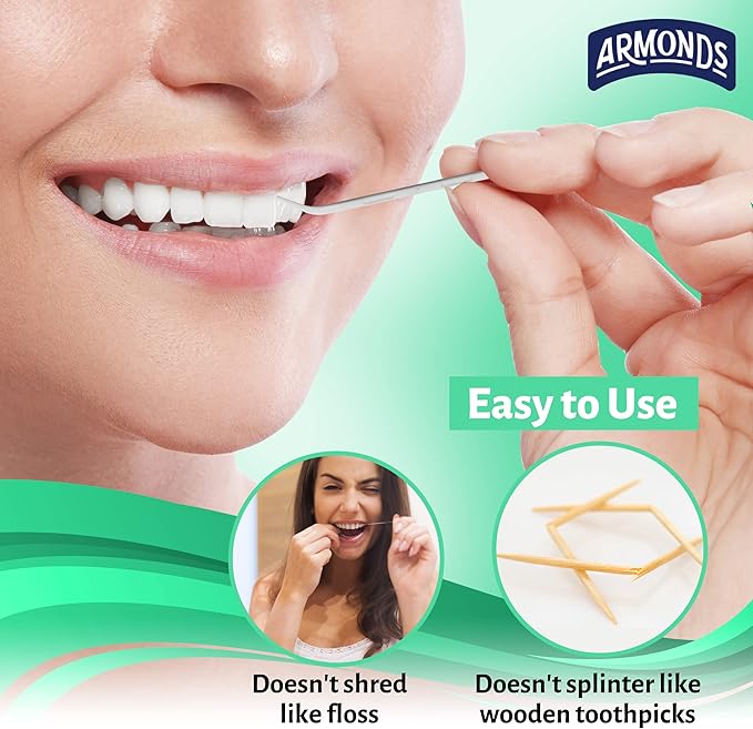 ProPicks Original Dental Picks for Teeth Cleaning - Disposable Plastic Toothpicks for Teeth & Gums - Cleans Teeth & Massages Gums - Fresh Mint Flavor - 3 Packages x 120 Interdental Tooth Picks