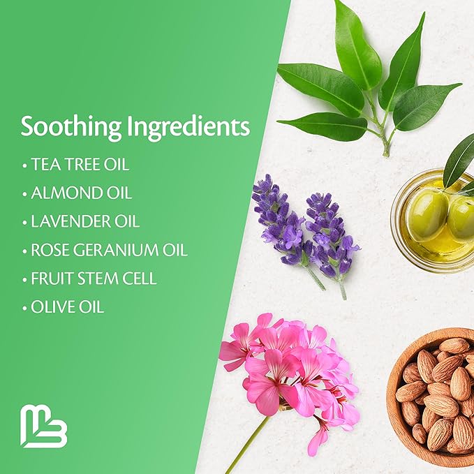 Tea Tree Oil Foot Balm – Soothing Moisturizer for Dry, Cracked Feet & Nails | Hydrating & Nourishing Skin Care for Tired, Rough, and Calloused Feet | Refreshing 2 oz Balm by M3