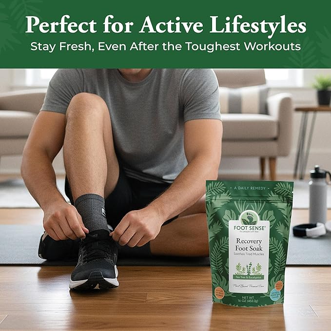 Tea Tree Oil Detox Foot Soak - for Athlete’s Foot, Toenails, Smelly Feet - All Natural Formula - Intensive Foot Repair - 16 oz