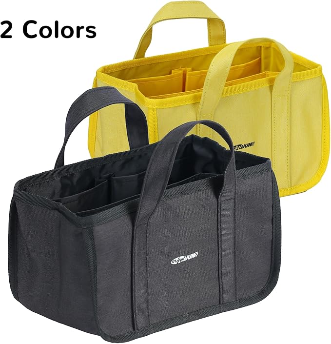 GUANJUNX Pet Grooming Tote Bag, Organizer with 6 Large Pockets for Tools and Dog Foods, Travel Outdoor Dog Grooming Bag (Black)