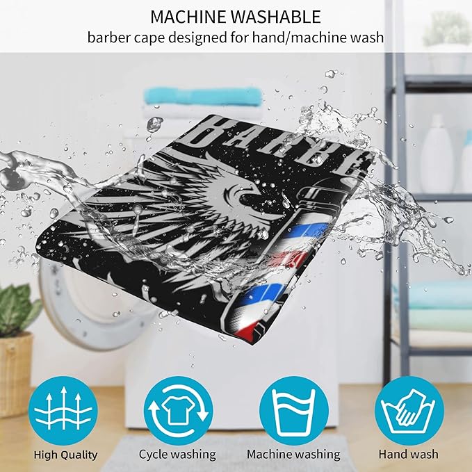 Adult Barber Cape, Professional Salon Haircut Capes, Haircut Kit Hairdressing Apron for Home Salon Barbershop