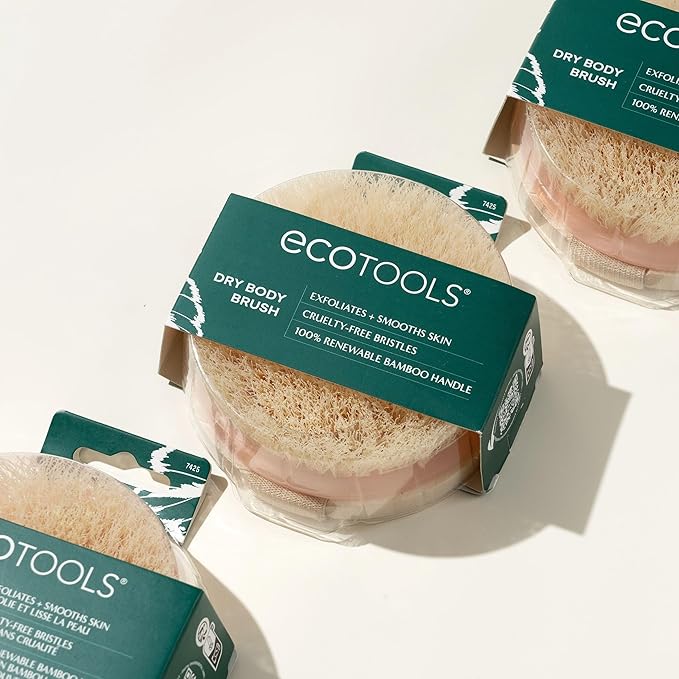 EcoTools Dry Body Brush,for Post Shower & Bath Skincare Routine,Removes Dirt and Promotes Blood Circulation,(Pack of 12)