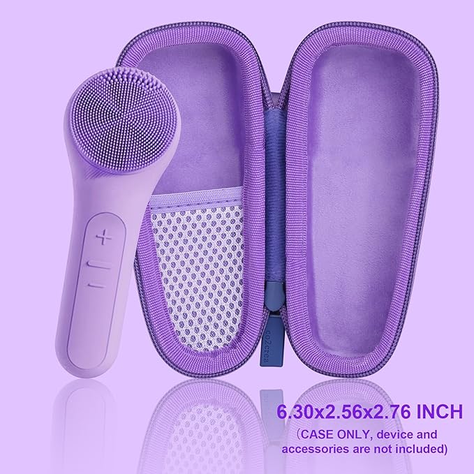 co2CREA Hard Carrying Case Compatible with NågraCoola CLIE Sonic Facial Cleansing Brush (Violet)