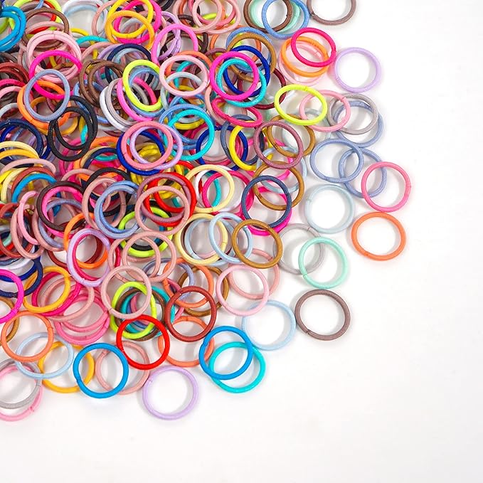 CÉLLOT 360PCS Baby Hair Ties, 36 Multicolors Elastic Hair Ties,2cm in Diameter No Crease Finger Rubber Hair Elastics,Small Thin Hair Ponytail Holders Hair Accessories for Baby Girls Toddlers Kids
