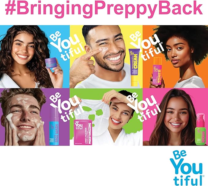 BeYouTiful Clarifying Face Toner, Easter Gifts for Kids, Preppy Skin Care for Balanced Skin, Gentle Facial Skincare for Tweens Kids Girls and Boys, 5 fl oz, Easter Basket Stuffers