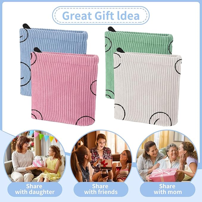 2 PCS Corduroy Period Bag for women, Cute Sanitary Napkin Storage Bag Portable Period Pouch with Zipper, Sanitary Pads Bag Tampons Holder for Purse First Period