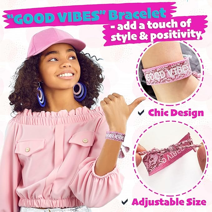 First Period kit for Girls | 22 PC Period Packs for Young Girls First Time | First Period Gift for Teen Girls with Sanitary Pad Storage Bag, Wipes, Bracelet, Eye Mask, Socks and More(Pink)