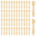 Bamboo Cosmetic Spatulas (50 Pack) – Biodegradable Spatula for Creams, Skincare & Crafts | Essential Esthetician Supplies | Eco-Friendly Makeup Applicator for Lotion & Facial Use | Natural BPA Free