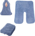 3Pcs Facial Towels for Estheticians, Soft Absorbent Microfiber Soft Spa Towel for Skincare, Massage U Shaped Spa Towel(Blue,3Pcs)