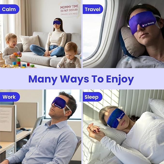 Steam Eye Mask, Self Heating Warm Compress for Dry Eyes I Heated Fast Relief for Stye, Puffy Sensitive Eyes, Moist Heat, Easter Basket Stuffers, Travel & Relaxation Gifts for Women and Men - Unscented
