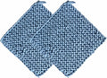 Eiyye Thick Crocheted Pot Holders Handmade Hot Pads Crocheted Trivets for Kitchen hot Dishes(2-Pack Blue)
