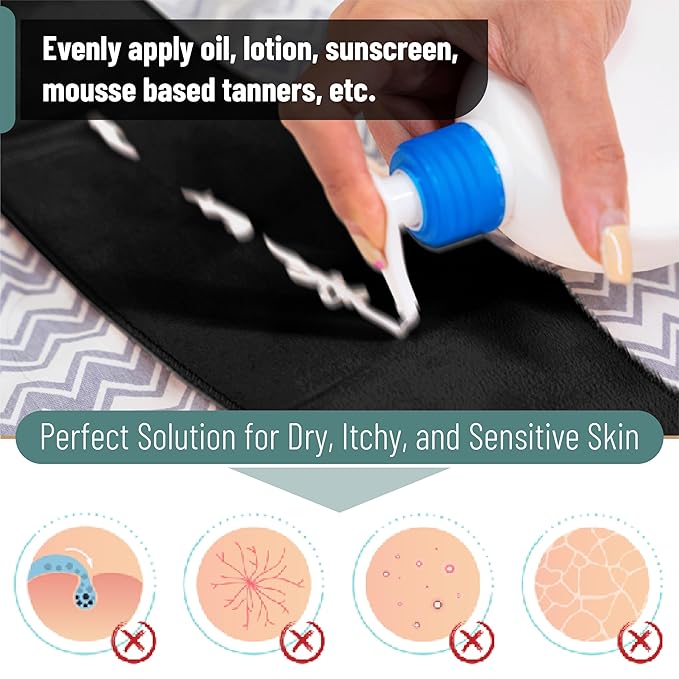 Slick- Lotion Applicator for Your Back, Black, Easy Application of Lotions and Creams, Smooth and Even Application to Entire Back, Sunscreen Applicator for Back