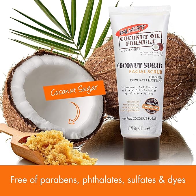 Palmer's Coconut Sugar Facial Scrub 3.17 Ounce (Pack of 2)