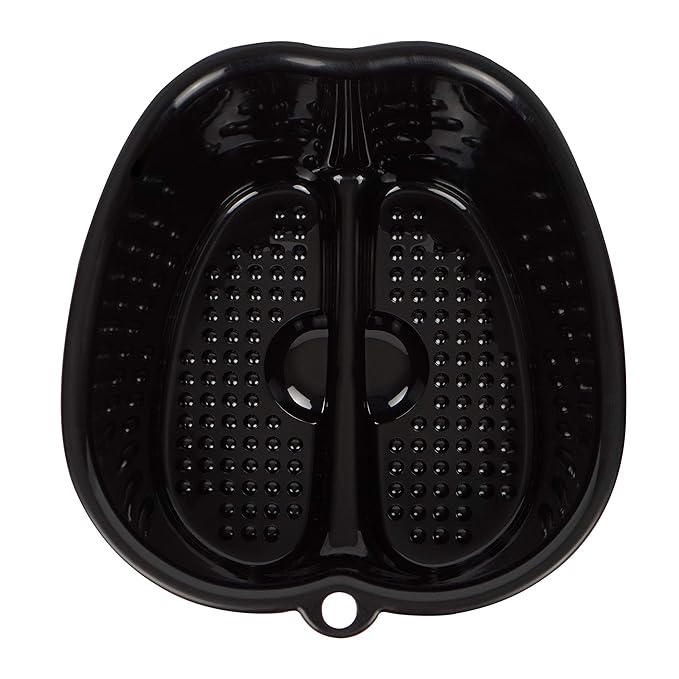 Mantello Foot Soaking Tub- Extra Large Pedicure Bowl - Foot Bath Basin - Home Foot Spa (Black)