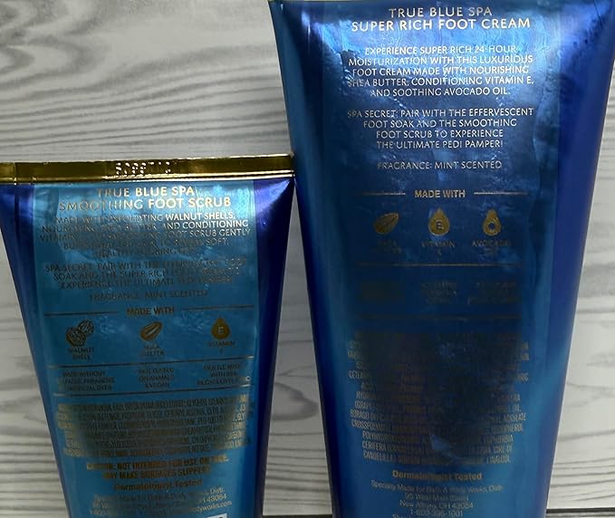 Bath and Body Works Super Rich Foot Cream and Foot Smoothing Foot Scrub Set of 2