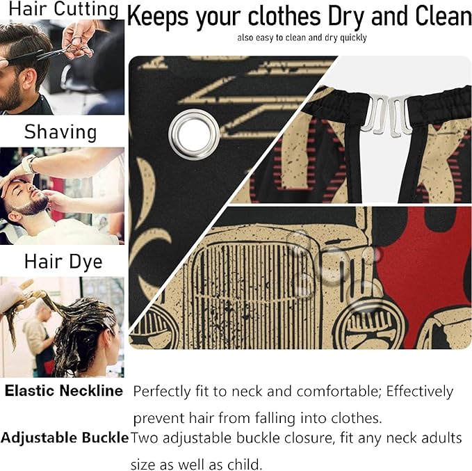 visesunny Professional Barber Cape Polyester Hair Cutting Salon Cape Apron Anti-Static Beard Bib
