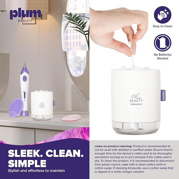 Portable Facial Steamer - Face Steamer for Facial Deep Cleaning, Facials and Hair Steamers for Home Facials Spa, Nano Ionic Face Cleanser Professional, USB Powered 2 Settings, Up to 12 Hour Use