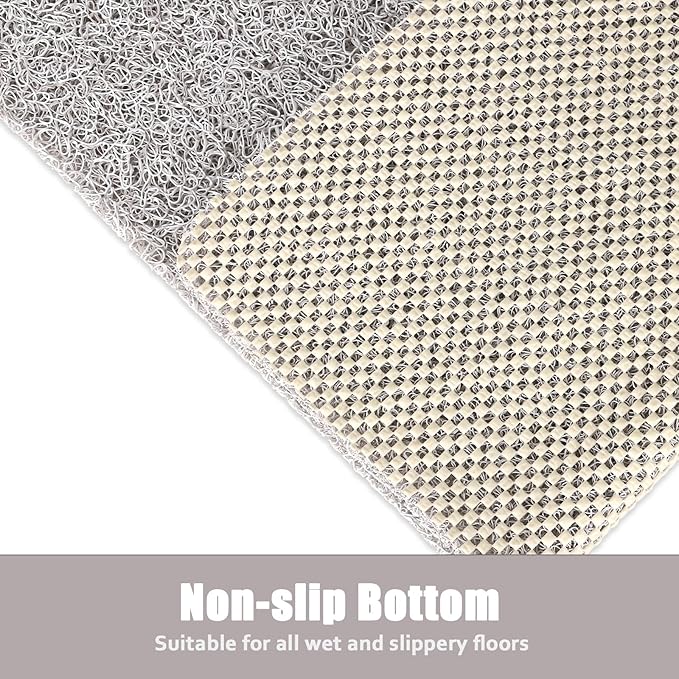 Shower Mat Bathtub Mat Non-Slip - 24x24 Inch, Soft Comfort Bath Mat with Drainage Holes, PVC Loofah Massage Bathmat for Shower, Tub, Bathroom, Wet Areas, Quick Drying