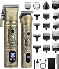 Ufree Hair Clippers for Men Professional with Beard Trimmer, Barber Clippers and Trimmers Set, Electric Razor Shavers for Men, Cordless Mens Grooming Kit for Nose, Face, Hair, Gifts Bronze