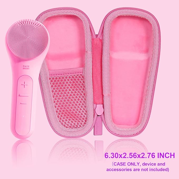 co2CREA Hard Carrying Case Compatible with NågraCoola CLIE 2 1 Sonic Facial Cleansing Brush (Pink)