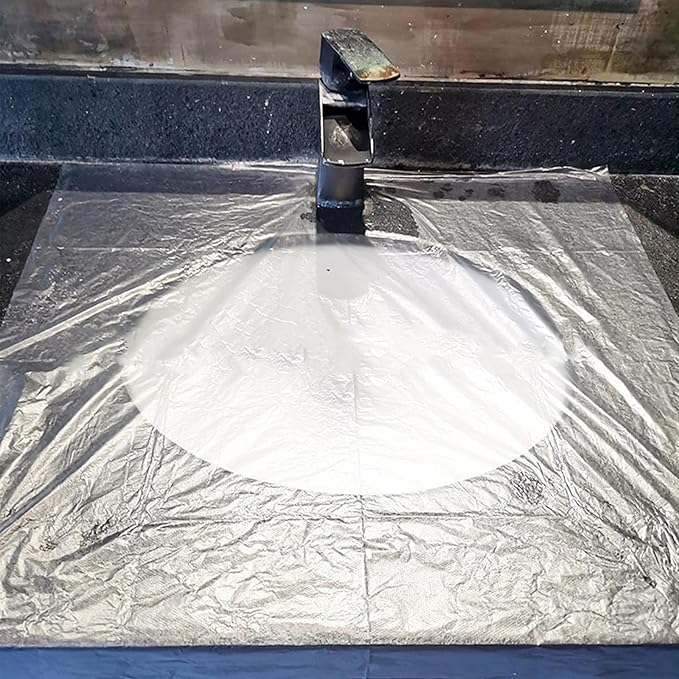 Beard Hair Catcher for Sink, Pack of 40 Disposable Beard Bibs, Shaving Sink Cover, Clear Trimming Catcher, Stop Worrying About Cleaning