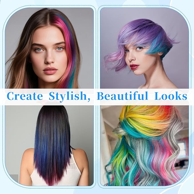 SHENLIU Punched Silicone Highlight Hair Cap with Needle Brushes Set,Reusable Highlighting Poked Hole Hooks for Salon Color Hairdressing Dyeing Staining Tools for Women Men(Blue)