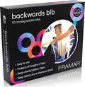 FRAMAR Backwards Bib Disposable Hair Cutting Capes Salon, Protects Clients, Disposable Salon Capes & Chair, Hair Dye Cape, Barber Cape – 50 bibs