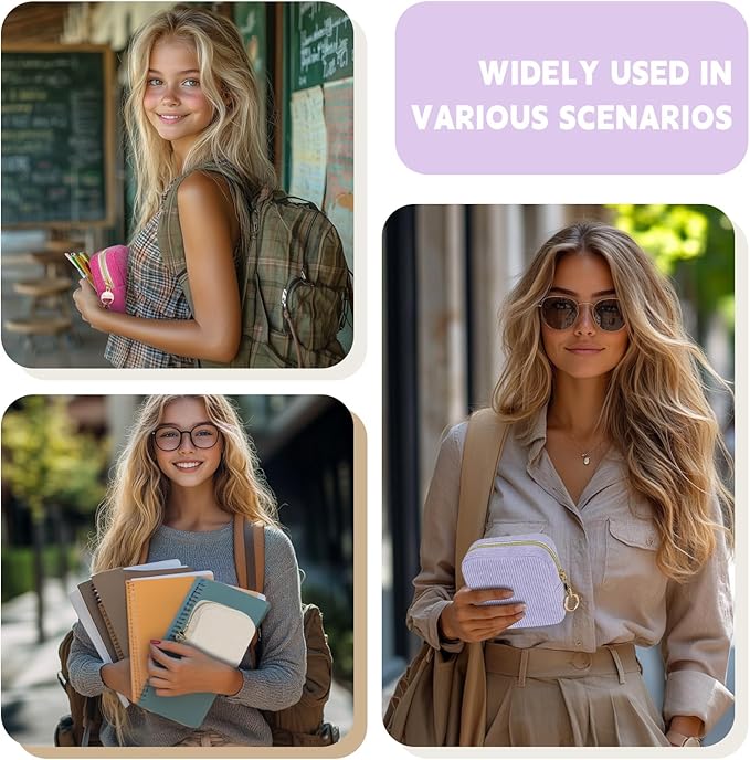 Period Bag for Teen Girls, Corduroy Sanitary Napkin Storage Bag, Menstrual Pad Pouches Tampon Holder for Purse