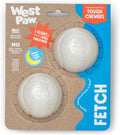 WEST PAW Boundr Ball Dog Fetch Toy – Bouncing Toys for Dogs, Fetch, Catch, Chewing, Play – Floatable, Recyclable Balls – Small Glow 2-Pack