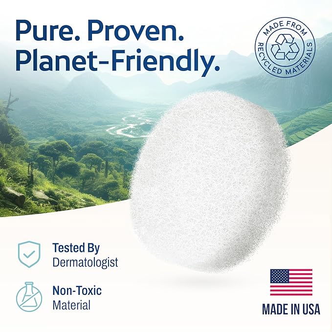HartFelt Face Sponges for Cleansing and Gentle Exfoliating | Facial Compressed Sponges for Estheticians | Reusable Face Pads for Removing Dead Skin, Dirt & Makeup | Made in USA - Pack of 6