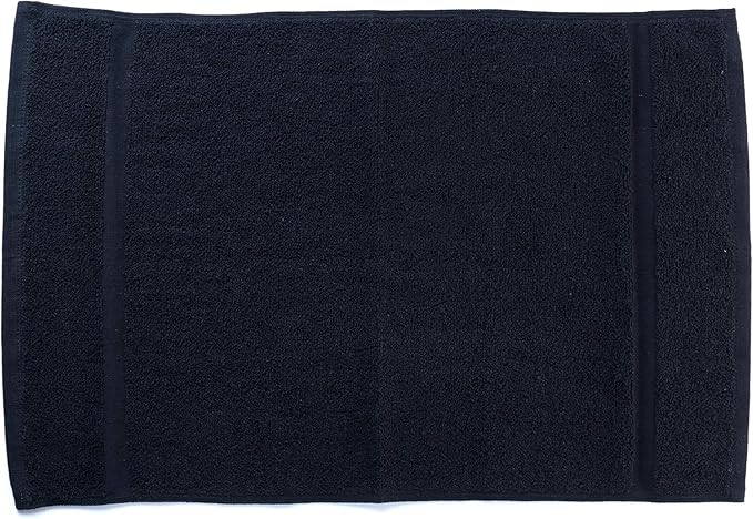 Simpli-Magic Cotton Hand Towels, 16"x27", Black, Not Bleach Proof, 12 Count