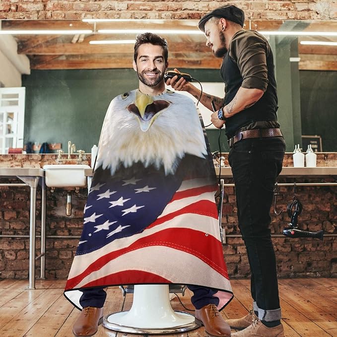 visesunny Professional Barber Cape Polyester Hair Cutting Salon Cape Apron Anti-Static Beard Bib Grooming Apron