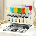 Liquid Filling Machine Transfer Tools, 12 Pump Heads,Testing Cups, 200ml Glass Perfume Bottles, Flow Adjustable, Suitable for Liquid Colognes/Perfume Samples