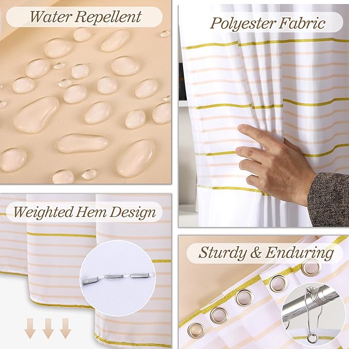 Bathroom Set - Bathroom Sets with Shower Curtain and Rugs, 25PC Bathroom Accessory Set, White Bathroom Accessories Set with Trash Can, Soap Dispensers