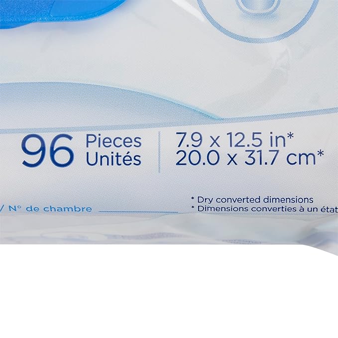 TENA Scented Aloe/Vitamin E/Chamomile Cleansing Wipes, Alcohol-Free, 96 Count, 1 Pack