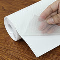 Hersvin Shelf Liners 10 in x 20 ft Self-Adhesive EVA Drawer Mats, Cupboard Protector, Kitchen Cabinet Lining Fridge Liner (Clear Flat Dot, 25.4x610cm)