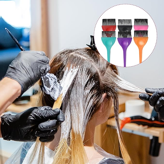 6PCS Hair Dye Brushes, Hair Color Brush, Color Tint Applicator, Hairs Coloring Dying Brush Kit for Women Men Salon Use Home DIY Dyeing