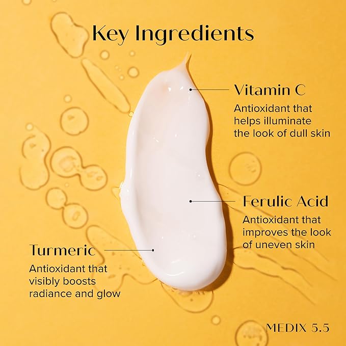 MEDIX Vitamin C Cream + Niacinamide Brightening Body Lotion | Anti Aging Moisturizer Vitamin C Lotion For Women & Men To Soften The Look Of Dark Spots, Wrinkles, & Uneven Looking Skin Tone, 15 Fl Oz