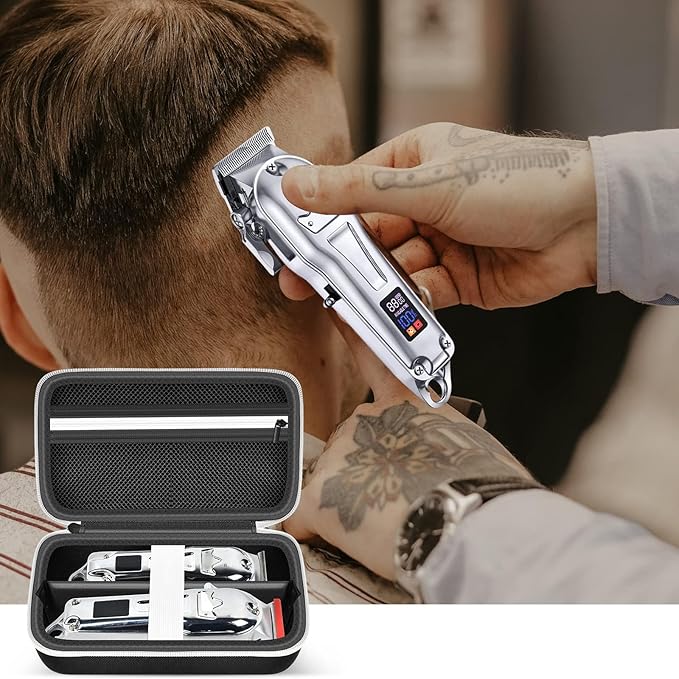 Case Compatible with Novah for Ufree for KIKIDO for GLAKER for FADEKING for GSKY for Romanda Professional Hair Clippers, Beard Trimmer Grooming Storage Holder for Hair Trimmers Set (Box Only)