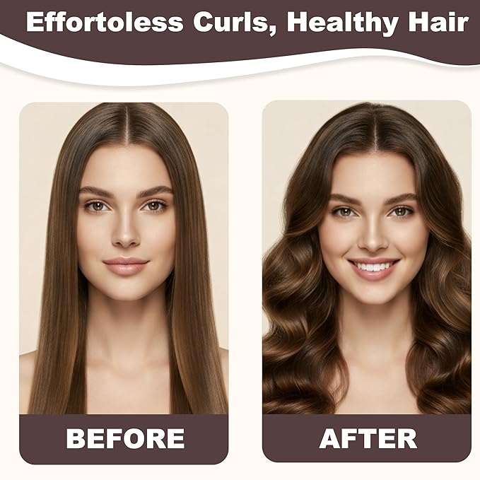 Heatless Curls Overnight Hair Curlers - 4 Pcs No-Heat Curling Rod to Sleep In and Shower Cap,Velvet Hair Rollers with Satin Wrap (new packaging)