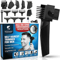 Self Haircut Kit for Men – Electric Hair Trimmer for Men with Beard and Nose Trimmer, Foil Shaver, Safety Guard, Charging Cable, Oil and Brush – Complete Body Hair Grooming Set