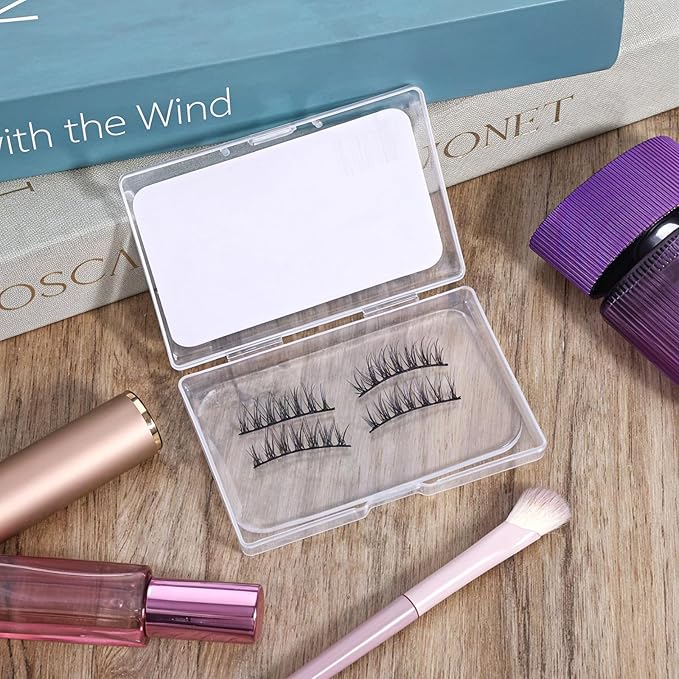 Eyelash Case, Eyelash Holder Case, Clear Compact Eyelashes Container, Portable Silicone False Lash Cases, Simple Lightweight Lash Storage Tool with Cover for Women Daily Travel Carry