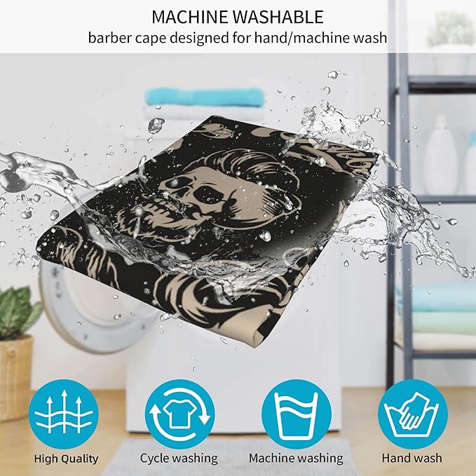 Adult Barber Cape, Professional Salon Haircut Capes, Haircut Kit Hairdressing Apron for Home Salon Barbershop
