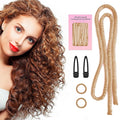 Small Heatless Curling Rod Headband, Upgraded 60" Extra Long Heatless Curls Headband Soft Hair Curlers to Sleep In Hair Rollers No Heat Curls (Golden)