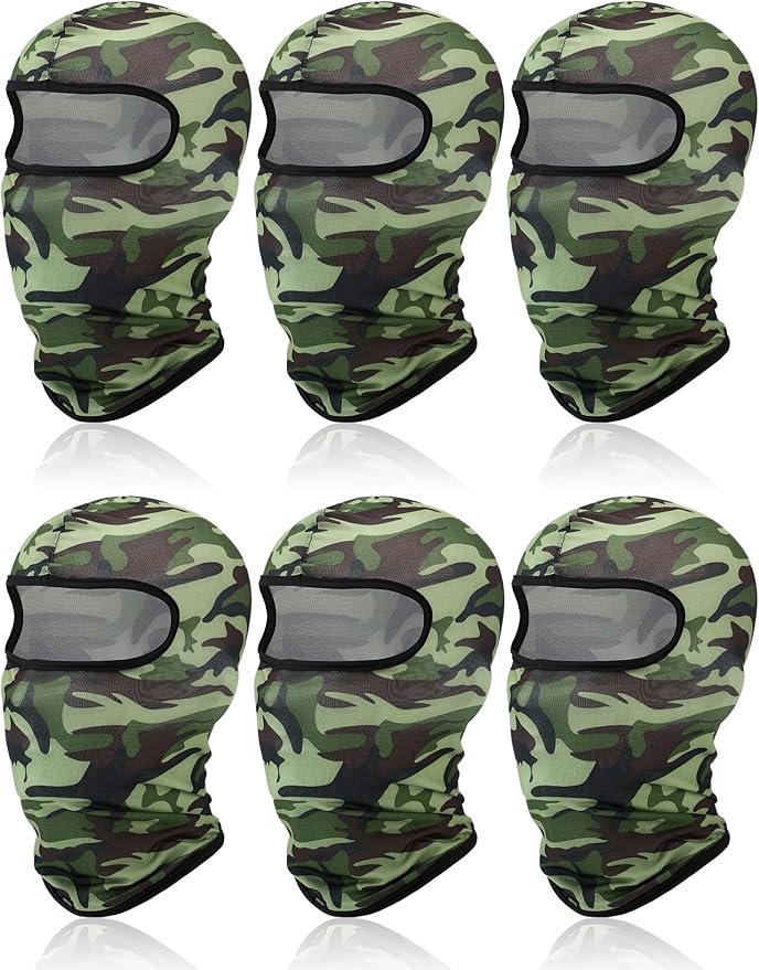 SATINIOR 6 Pcs Ski Mask Cover Balaclava Full Face Mask Summer Face Cover UV Windproof Balaclava for Men Women Outdoor Sports